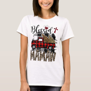 Camiseta Camión rojo Leopardo bendijo a Mamaw mejor regalo 