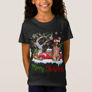 Camiseta Camión Rojo Merry Christmas Tree Border Collie Paj