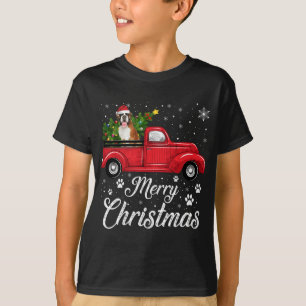 Camiseta Camión Rojo Merry Christmas Tree boxer Navidades d