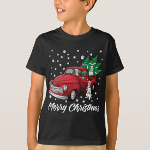 Camiseta Camión Rojo Merry Christmas Tree Dalmatian Navidad