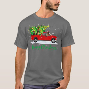 Camiseta Camión Rojo Merry Christmas Tree German Shepherd C