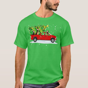 Camiseta Camión Rojo Merry Christmas Tree German Shepherd C