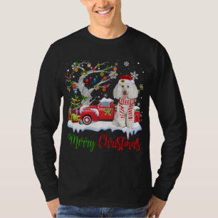 Camiseta Camión Rojo Merry Christmas Tree Poodle Pajama