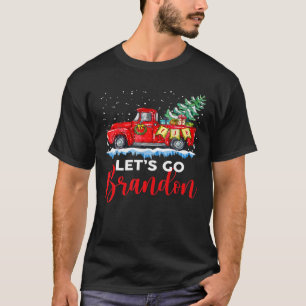 Camiseta Camión rojo navideño divertido vamos a Branson B