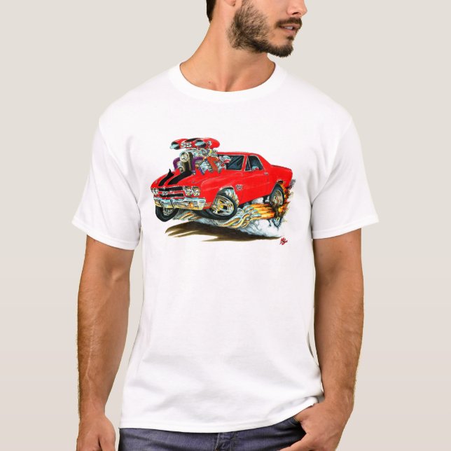 Camiseta Camión Rojo-Negro 1970 del EL Camino (Anverso)