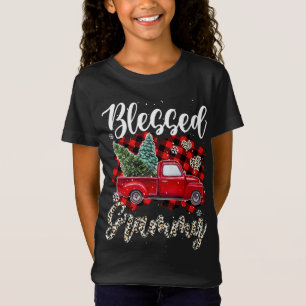 Camiseta Camión Rojo Plaid Xmas Tree Blessed Grammy Family 