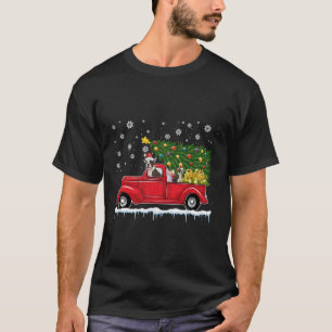 Camiseta Camión Rojo Recoge Navidades Terrier de Boston