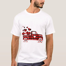 Camiseta Camión rojo vestido Feliz Día de San Valentín 2023