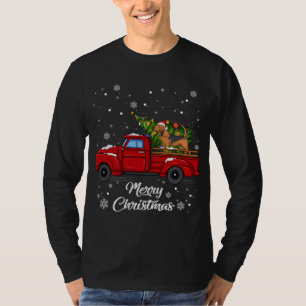 Camiseta Camión Rojo Viajando en Bloodhound Merry Xmas Tree