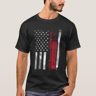 Camiseta Camión Semi de la Bandera Americana 18 Camión de r