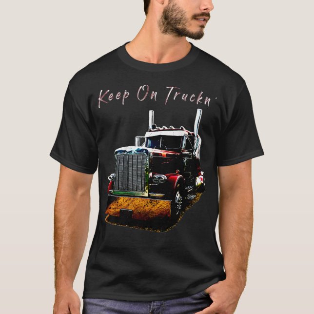 Camiseta Camión Semi para adultos y jóvenes vuelve en camió (Anverso)