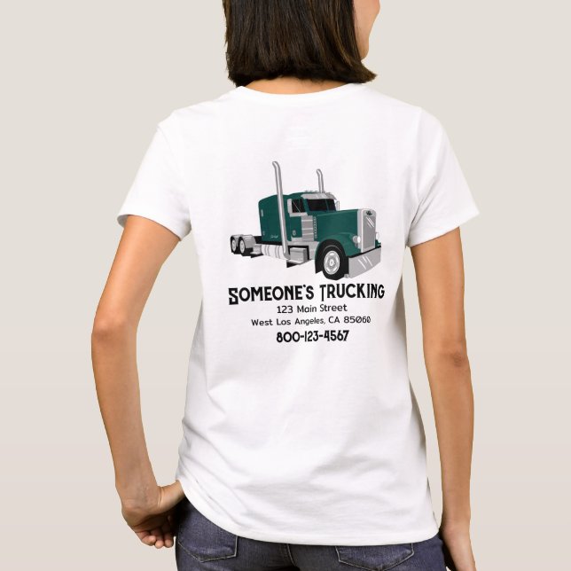 Camiseta Camión semi verde (Reverso)