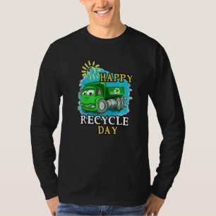 Camiseta Camión sonriente basura feliz día del reciclaje de