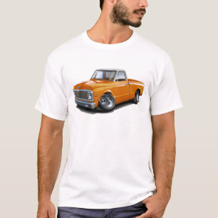 Camiseta Camión superior Naranja-Blanco 1970-72 de Chevy