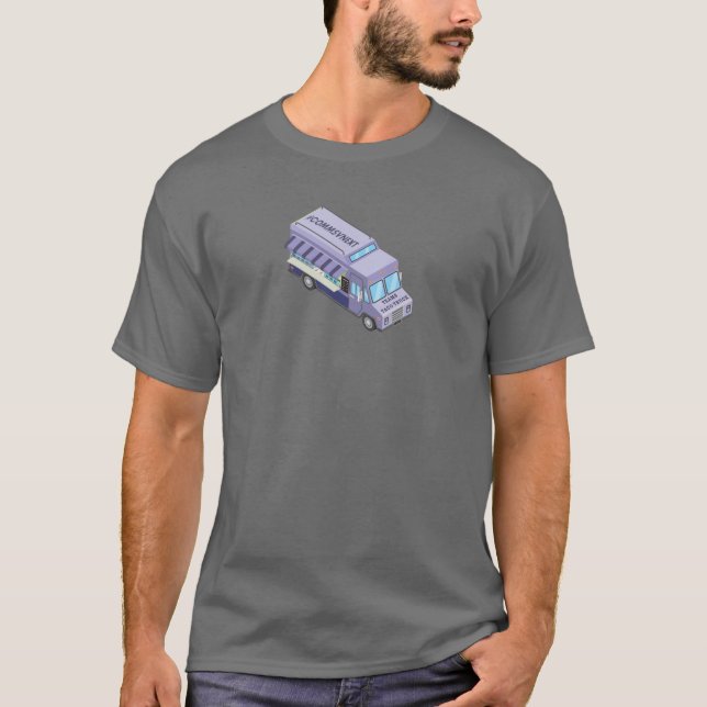 Camiseta Camión taco mens gris (Anverso)