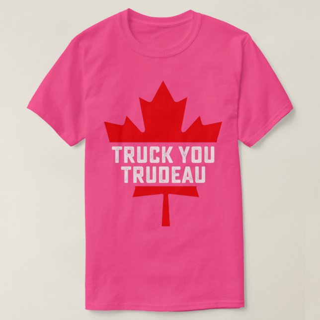 Camiseta Camión usted Trudeau Bandera de Canadá (Diseño del anverso)
