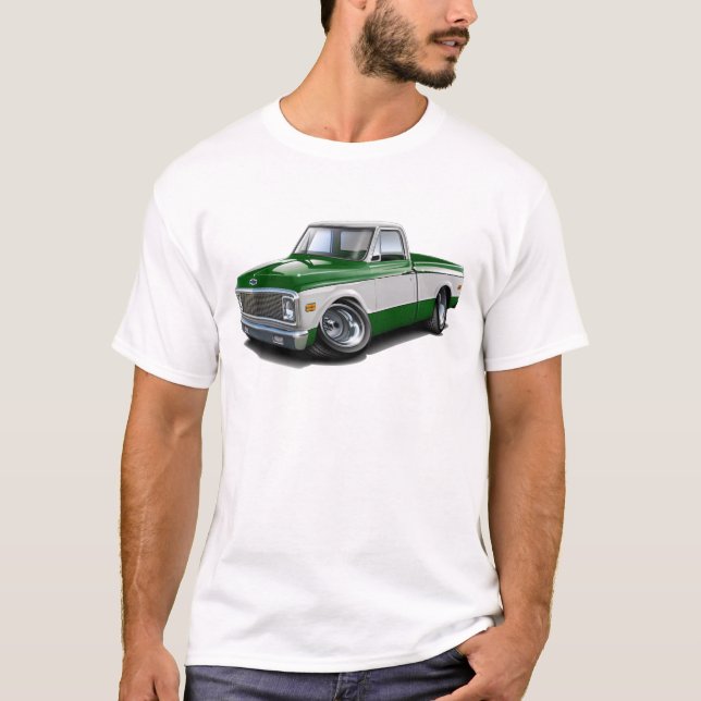 Camiseta Camión Verde-Blanco 1970-72 de Chevy C10 (Anverso)