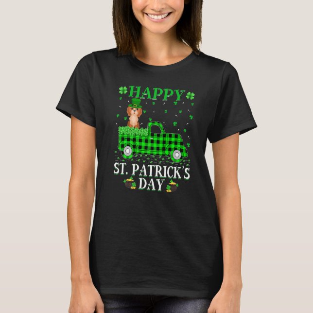 Camiseta Camión verde de búfalo cochinillo de Cockapoo de S (Anverso)
