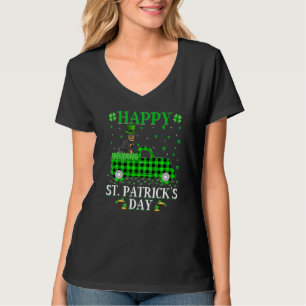 Camiseta Camión verde de búfalo rotuiler perro de cola azul