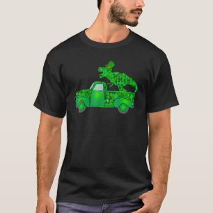 Camiseta Camión verde de dinosaurios feliz Día de San Patri