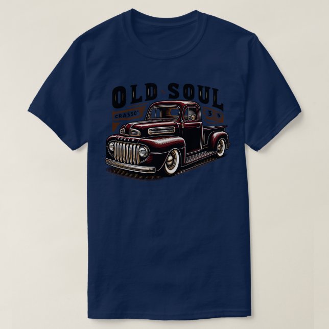 Camiseta Camión vintage clásico Old Soul (Diseño del anverso)