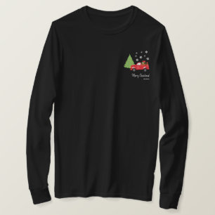Camiseta Camión Vintage de árbol de vacaciones Familia navi