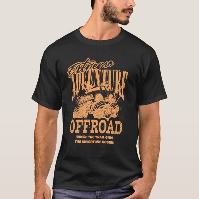 Camiseta Camión vintage "Extreme Adventure Offroad" (Anverso)