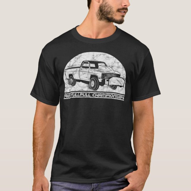 Camiseta Camión Vintage Pulling Retro 44 Camión Pul (Anverso)