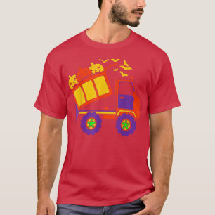 Camiseta Camión volcado de calabaza Lazy Halloween disfraz