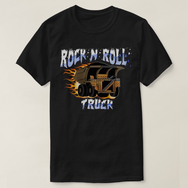 Camiseta Camión volcado de roca y rollo (Diseño del anverso)