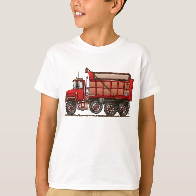 Camiseta Camión volquete lindo de la grava (Anverso)