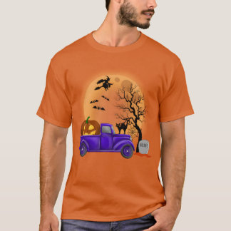 Camiseta Camión y calabazas en Halloween divertidos