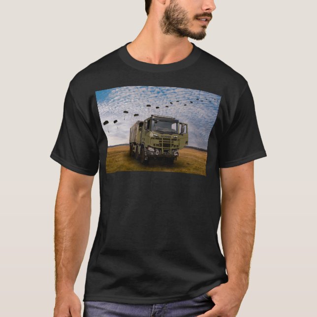 Camiseta Camión Y Paradropa Del Ejército Holandés Kl. (Anverso)