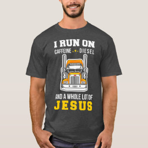 Camiseta Camionera Cafeína Diesel Camión Jesús Camiones