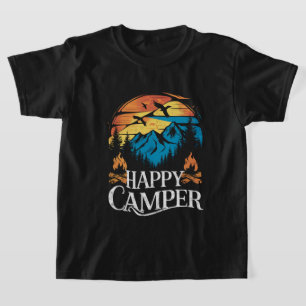 Camiseta Camionera de camping feliz retro