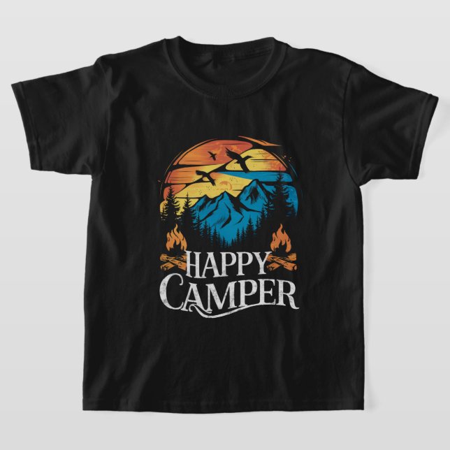 Camiseta Camionera de camping feliz retro (Distribución)