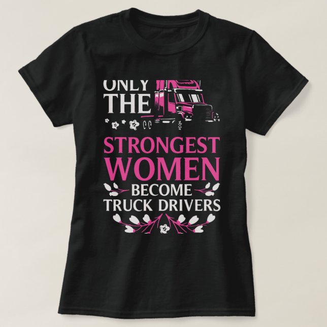 Camiseta Camionera Graciosa Para Mujeres Chicas Camión Fema (Diseño del anverso)