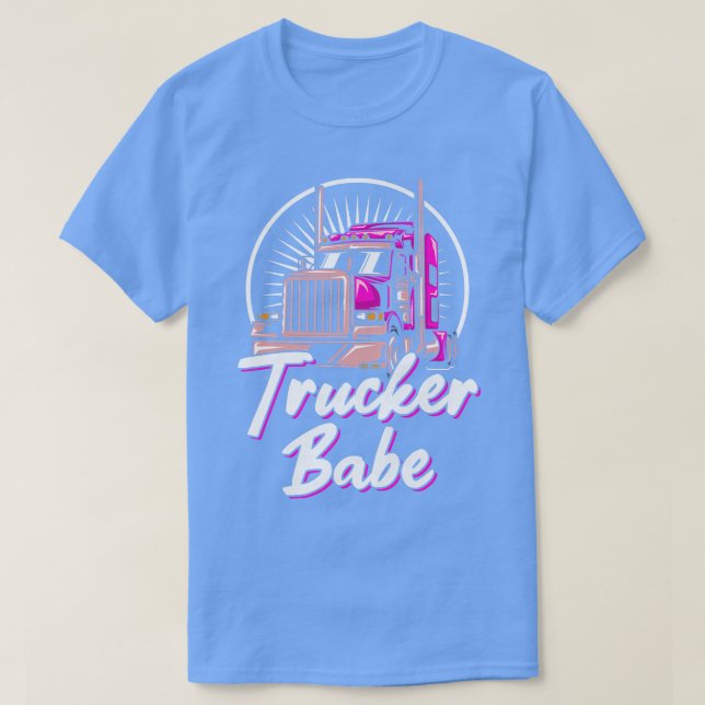 Camiseta Camionera mujer camionera de Babe Conductor de Cam (Diseño del anverso)