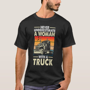 Camiseta Camionera Mujer Con Camión Camionero Fema
