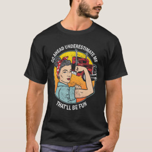 Camiseta Camionera Semi Me Subestima Camionera Femenina