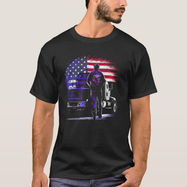 Camiseta camionero americano Big Rigs Diesel Truck Driver 1 (Anverso)