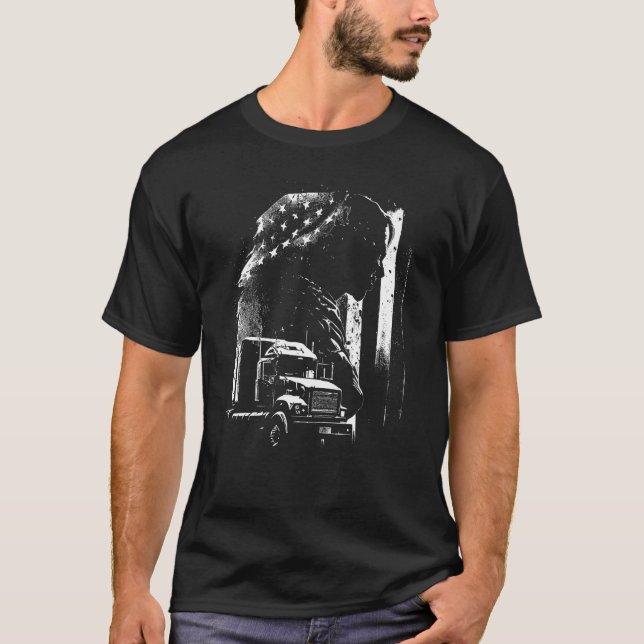 Camiseta camionero americano Big Rigs Diesel Truck Driver 4 (Anverso)