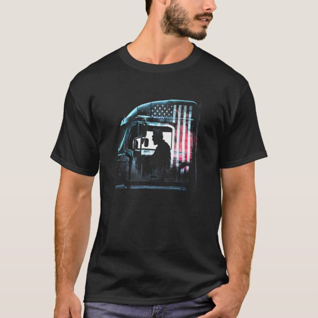 Camiseta camionero americano Big Rigs Diesel Truck Driver 7 (Anverso)