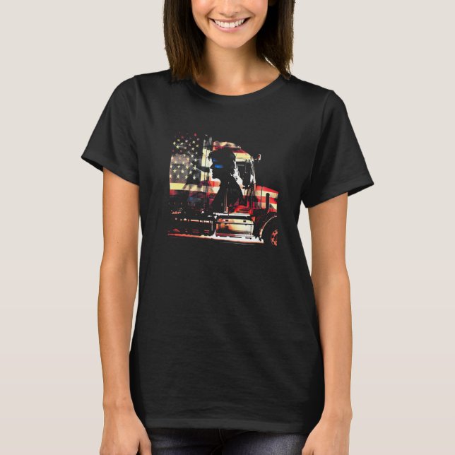 Camiseta camionero americano Big Rigs Diesel Truck Driver 7 (Anverso)