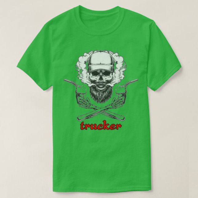 Camiseta camionero barbudo 5 (Diseño del anverso)