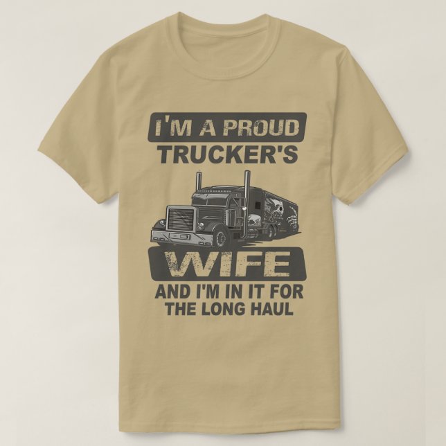 Camiseta Camionero Camionero Soy Una Esposa Orgullosa Camio (Diseño del anverso)
