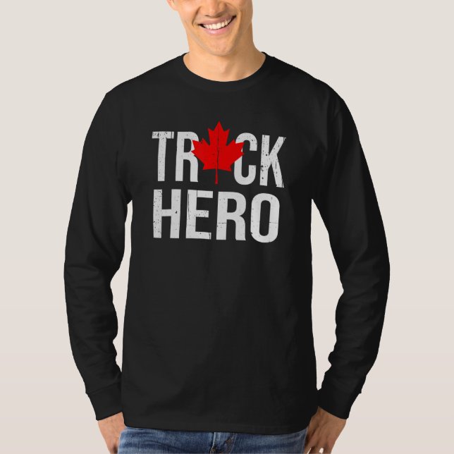 Camiseta Camionero Canadiense de apoyo a Camión de Canadá (Anverso)