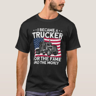 Camiseta Camionero Conductor De Camión Bandera Estadouniden
