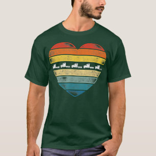 Camiseta Camionero Conductor de Camión Retro Corazón Vintag