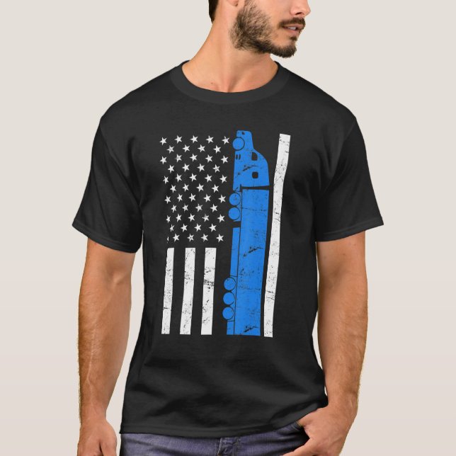 Camiseta Camionero Conductor De Camión Usa America Flag Vin (Anverso)